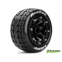 ST-Rocket 1/10th-1/16th BLK rim w/tyre