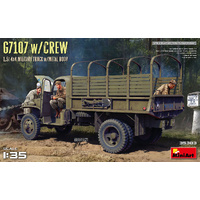 MiniArt 1/35 G7107 w/CREW 1.5t 4X4 CARGO TRUCK w/METAL BODY Plastic Model Kit