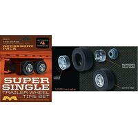 Moebius 1018 1/25 Super Single Trailer Wheel & Tire Set Plastic Model Kit