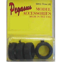 Pegasus 1/24 520 Lowrider Style Whitewall Tires for Scale Models [1016]