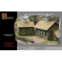 Pegasus 7702 1/72 Russian Farm Houses (2 per pack)