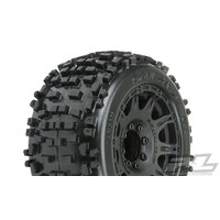 PROLINE BADLANDS 3.8" TIRES MOUNTED ON RAID BLACK 8X32 REMOVABLE HEX WHEELS (2) FOR 17MM MT FRONT OR REAR - PR1178-10