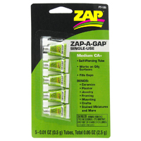 ZAP PT-105 .01 OZ. GREEN SINGLE USE ZAP-A-GAP (CARDED 5 PACK)