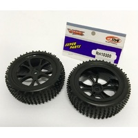 Front Buggy Tyre Set Spirit (Black) "FTX-6300"