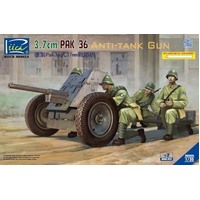 Riich Models RV35026 1/35 German 3.7 cm Pak 36 Anti-Tank Gun w/Metal gun barrel (2 models per box)