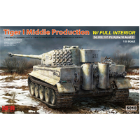 Ryefield 5010 1/35 Tiger I middle production w/full interior & workable track links