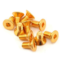 12.9 Grade Ss 24K Gold Coated Screw 3X6 - Shf-306Gd