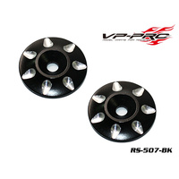 VP PRO 1/8TH BLACK ALUMINIUM WING WASHER 2PCS
