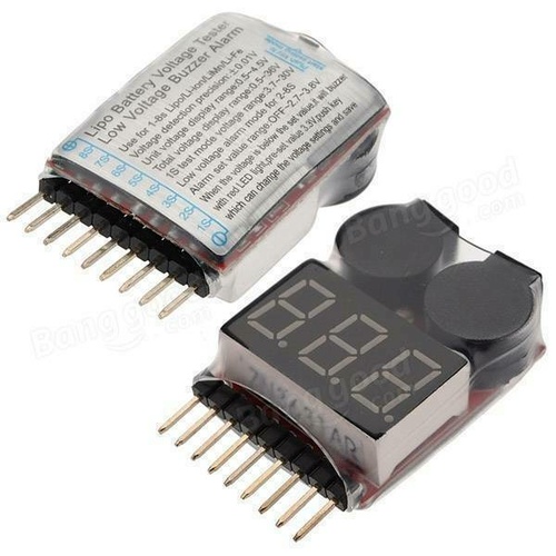 Lipo Battery Voltage Tester, Alarm - 1-8Salarm