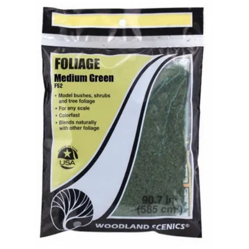 Woodland Scenics F52 Foliage - Med Green - 162 0052