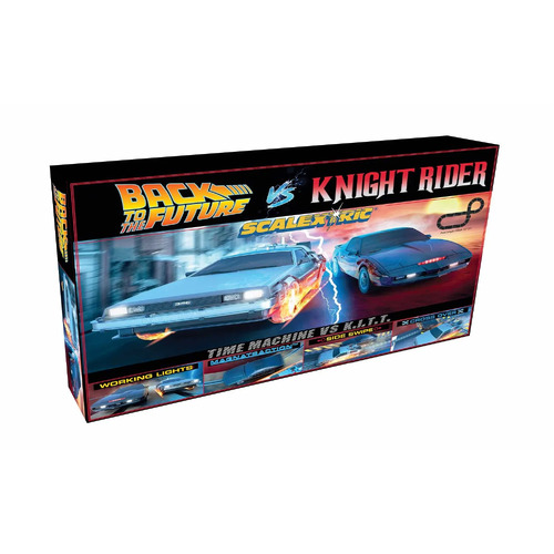 Scalextric 1980s TV - Back to the Future vs Knight Rider Race Set