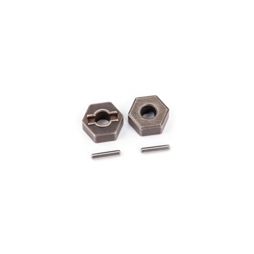 Wheel hubs, hex (steel) (2)/ axle pins (2)