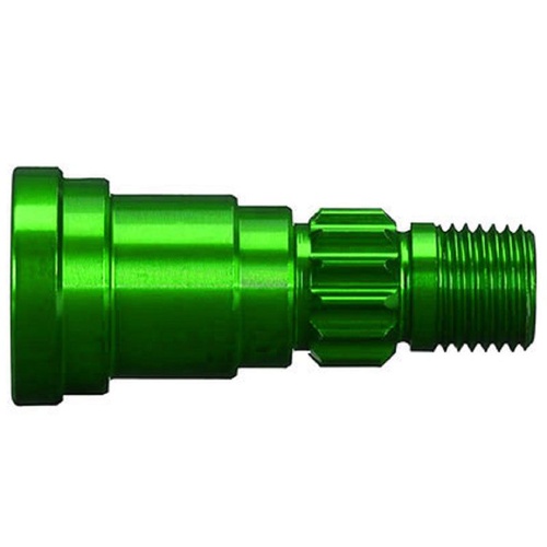 TRAXXAS STUB AXLE ALUM (GREEN-ANODIZED)