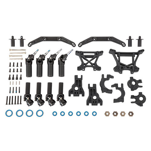 TRAXXAS OUTER DRIVELINE & SUSPENSION UPGRADE KIT, EXTREME HEAVY DUTY, BLACK