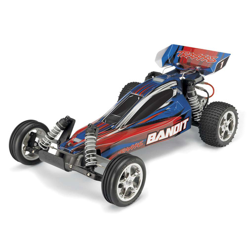 Traxxas Bandit Off Road Buggy, RTR 12 Turn Motor, Xl-5 Esc, Tqi 2.4 Ghz Radio, Id Battery & 4 Amp Fast Charger - 39-24054-1BLUE