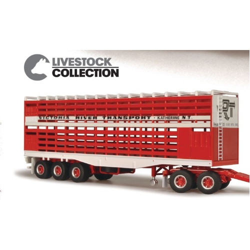 1/64 LIVESTOCK TRAILER WITH DOLLY - VICTORIA RIVER TRANSPORT