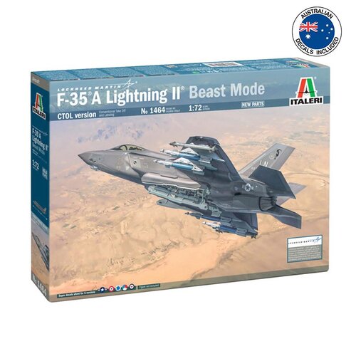 ITALERI LOCKHEED F35A LIGHTNING II (BEAST MODE) 1:72 AUST.DECALS 1/72