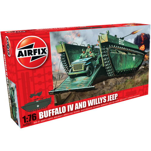 Airfix Plastic Model Kit Buffalo Amphib & Jeep - 58-02302