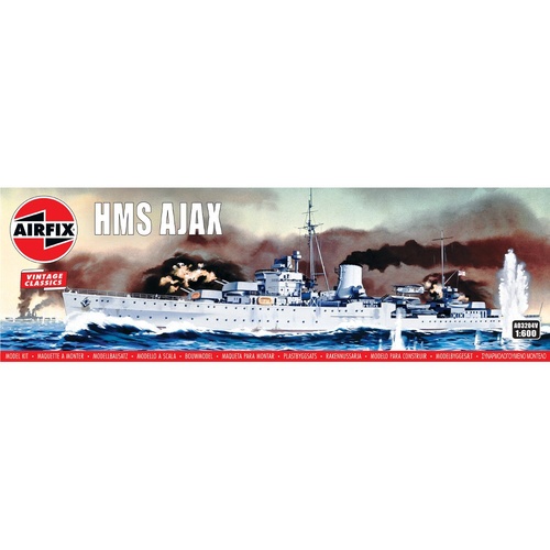 Airfix 1/600 HMS Ajax Light Cruiser Plastic Model Kit