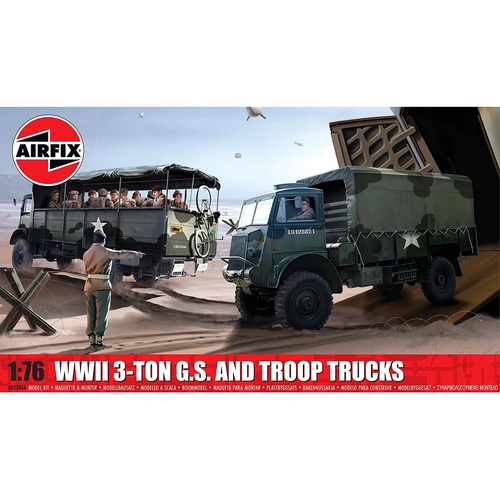 AIRFIX WWII 3-TON 4X4 GENERAL SERVICE & TROOP TRUCKS