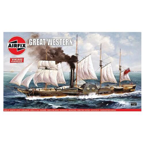 Airfix 08252V 1/180 Great Western Paddle Sail Ship