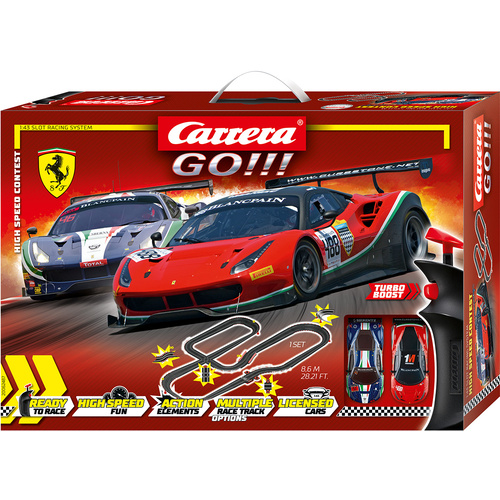 Carrera Go Ferrari High Speed Contest GT2 Slot Car Set- 72662487