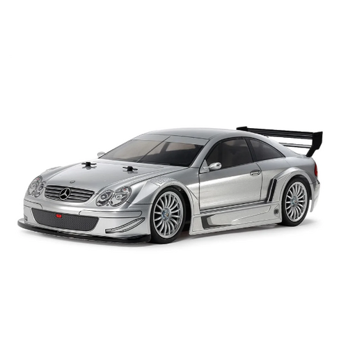 Tamiya 1/10 Mercedes CLK AMG Racing Version Silver Painted Body TT-02 Chassis RC Kit 47493