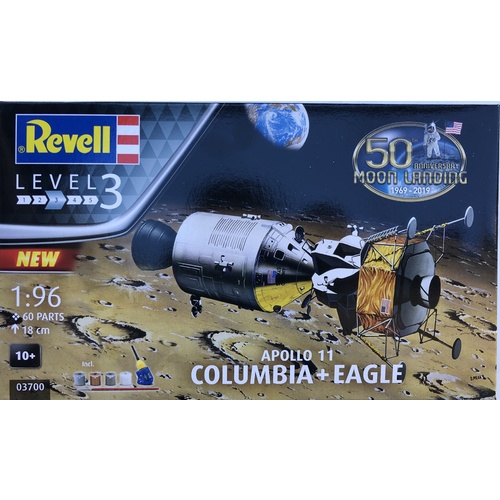 REVELL APOLLO 11 "COLUMBIA" & "EAGLE" (50 YEARS MOON LANDING) 1:96