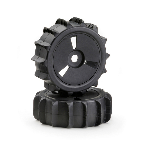 ****Absima Wheel Set Buggy Disc "Sand Paddle" black 1:8 (2)