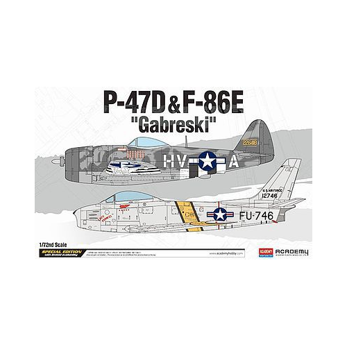 Academy 1/72 P-47D & F-86E "Gabreski" Plastic Model Kit [12530]