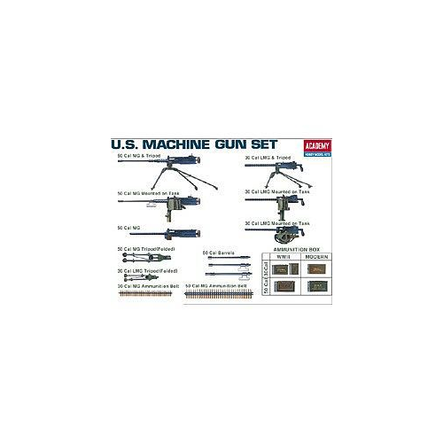 Academy 1/35 U.S. Machine Gun Set Plastic Model Kit [13262]