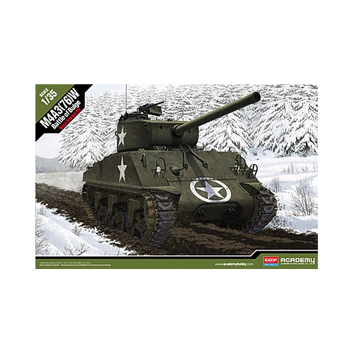 Academy 1/35 M4A3 (76)W "Battle Of Bulge" Plastic Model Kit [13500]