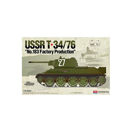 Academy 1/35 USSR T-34/76 No.183 ??Factory Production" Plastic Model Kit [13505]