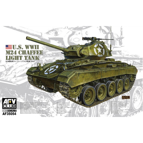AFV Club 1/35 U.S. M24 Light Tank Plastic Model Kit [AF35054]