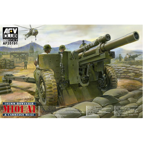AFV Club 1/35 105mm Howitzer M101A1 & Carriage M2A2 *Aus Decal* Plastic Model Kit [AF35191]