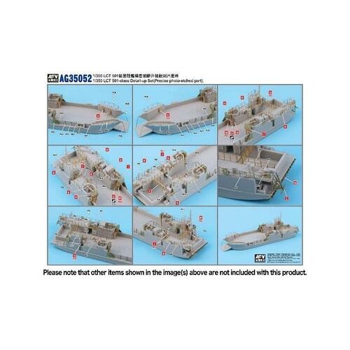 AFV Club Photo etch conversion kit for 1/350 LCT-501 Class Detail-up set [AG35052]