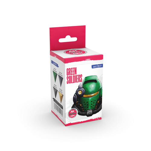 AK Interactive Quick Gen: Green Soldiers  Acrylic Paint Set (4 Colours)