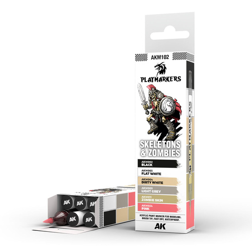 AK Interactive Playmarkers Set - Skeletons & Zombies (6 Colours)