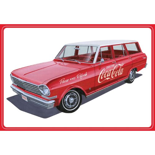 AMT 1/25 1963 Chevy II Nova Wagon w/Crates Coke Plastic Model Kit
