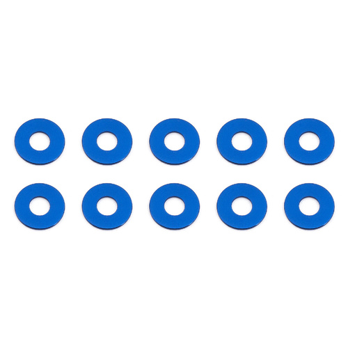 Bulkhead Washers, 7.8x0.5 mm, blue aluminum