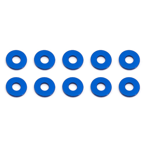 Bulkhead Washers, 7.8x3.0x1.0 mm, blue aluminum