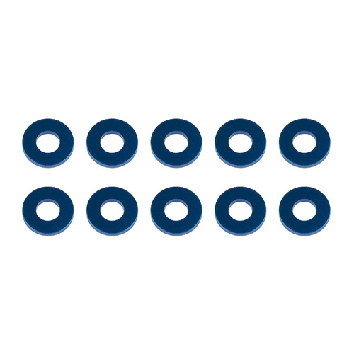 Washers, 7.8x3.5x1.0mm, blue aluminum