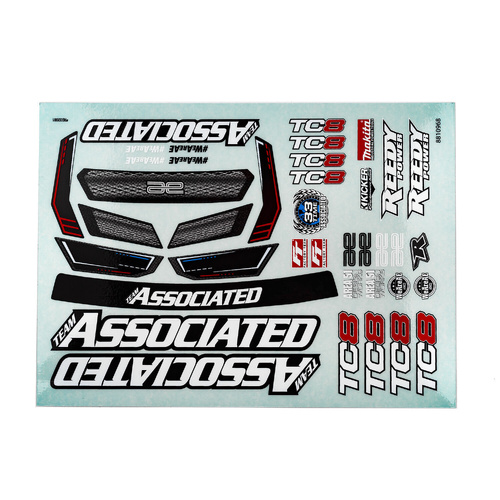 RC10TC8 DECAL SHEET
