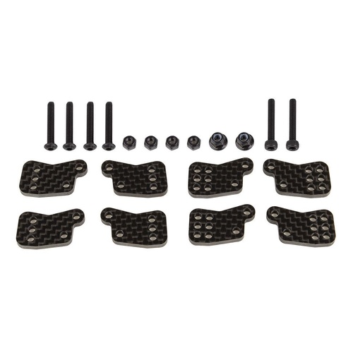 RC8B4.1 FT Rear Hub Tower Set, carbon fiber