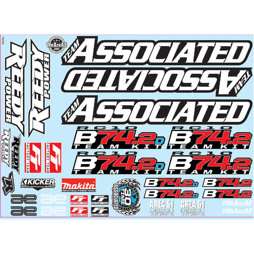 RC10B74.2 Decal Sheet