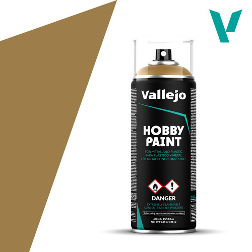 Vallejo Aerosol Desert Yellow 400ml Hobby Spray Paint [28015]