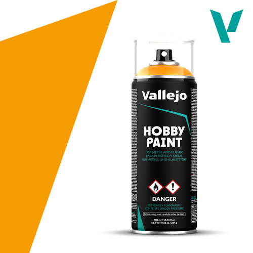 Vallejo Aerosol Sun Yellow 400ml Hobby Spray Paint [28018]