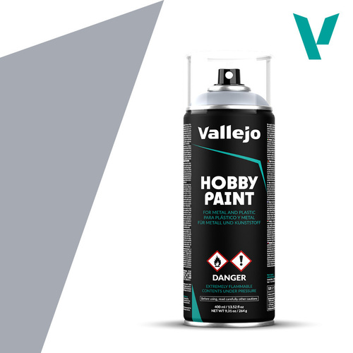 Vallejo Aerosol Silver 400ml Hobby Spray Paint [28021]