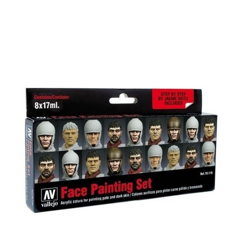 Vallejo Model Colour: Face Painting by Jaume Ortiz (8 Colours) Acrylic Paint Set