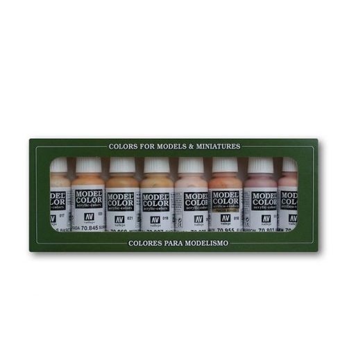 Vallejo Model Colour Face & Skintones 8 Colour Acrylic Paint Set [70124]